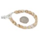 Certified Authentic Navajo Nickel Natural Agate Native American Bracelet 12920-4