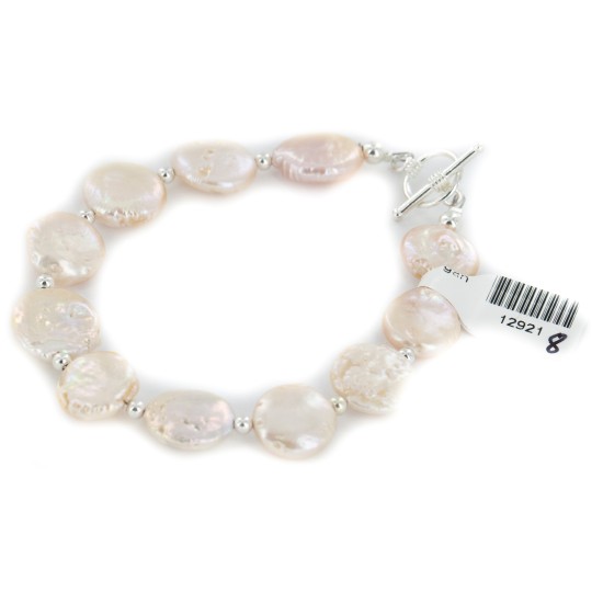 Certified Authentic Navajo Cultured Pearl Native American Bracelet 12921-8