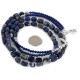 2 Strand Certified Authentic Navajo Natural Lapis Native American Necklace 17009 2 Strand Certified Authentic Navajo Natural Lapis Native American Necklace 17009