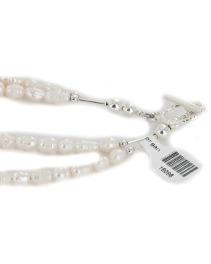 Certified Authentic 2 Strand Navajo Cultured Pearl Native American Necklace 16098