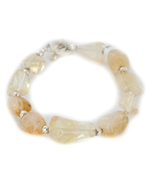 Certified Authentic Navajo Natural Quartz Native American Bracelet 12921-6