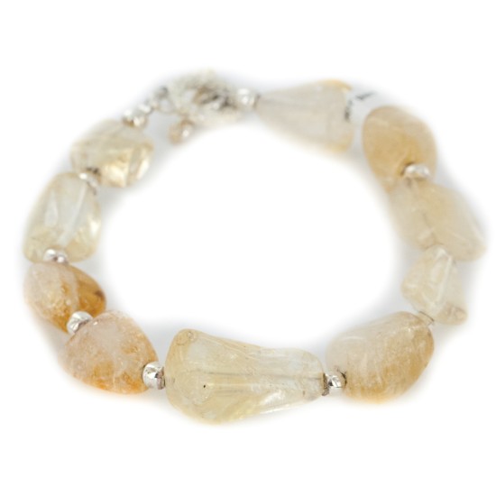Certified Authentic Navajo Natural Quartz Native American Bracelet 12921-6