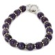 Certified Authentic Navajo Nickel Natural Amethyst Native American Bracelet 12921-5