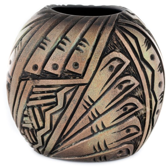 Handmade Certified Authentic Navajo Holbrook Native American Pottery 102493-4 Handmade Certified Authentic Navajo Holbrook Native American Pottery 102493-4