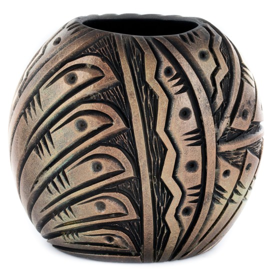 Handmade Certified Authentic Navajo Holbrook Native American Pottery 102493-4 Handmade Certified Authentic Navajo Holbrook Native American Pottery 102493-4