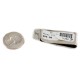 Handmade Certified Authentic Navajo Nickel and .925 Sterling Silver Natural Jasper Native American Money Clip 11250-51