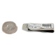 Handmade Certified Authentic Navajo Nickel and .925 Sterling Silver Natural Turquoise Native American Money Clip 11240-3
