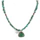$430 Handmade Certified Authentic .925 Sterling Silver Navajo Natural Carico Lake and Turquoise Native American Necklace 15030-21-15360