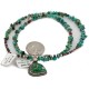 $430 Handmade Certified Authentic .925 Sterling Silver Navajo Natural Carico Lake and Turquoise Native American Necklace 15030-21-15360