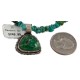$430 Handmade Certified Authentic .925 Sterling Silver Navajo Natural Carico Lake and Turquoise Native American Necklace 15030-21-15360