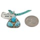 $470 Handmade Certified Authentic .925 Sterling Silver Navajo Natural Turquoise Native American Necklace 15390-15275