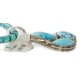 $470 Handmade Certified Authentic .925 Sterling Silver Navajo Natural Turquoise Native American Necklace 15390-15275