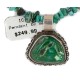 $430 Handmade Certified Authentic .925 Sterling Silver Navajo Natural Carico Lake and Turquoise Native American Necklace 15030-21-15360