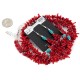 2 Strand Certified Authentic Navajo .925 Sterling Silver Hooks Coral Earrings and Native American Necklace Set 17012-18105-2