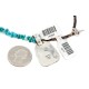 .925 Sterling Silver Certified Authentic Navajo Turquoise Coral Native American Necklace 14296-2-1577