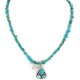 .925 Sterling Silver Navajo Certified Authentic Turquoise Native American Necklace 15215-1577 .925 Sterling Silver Navajo Certified Authentic Turquoise Native American Necklace 15215-1577