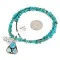 .925 Sterling Silver Navajo Certified Authentic Turquoise Native American Necklace 15215-1577