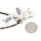 .925 Sterling Silver Navajo Certified Authentic Turquoise Pink Quartz Native American Necklace 15029-15794-5