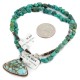 .925 Sterling Silver Certified Authentic Navajo Natural and Spiderweb Turquoise Hematite Native American Necklace 15029-3-15781