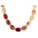 Certified Authentic Navajo Nickel Natural Carnelian Native American Necklace 25289-2