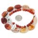 Certified Authentic Navajo Nickel Natural Carnelian Native American Necklace 25289-2