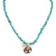 .925 Sterling Silver Certified Authentic Navajo Turquoise Spiny Oyster Native American Necklace  34105-3-14869