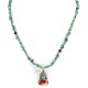 .925 Sterling Silver Certified Authentic Navajo Natural Turquoise Spiny Oyster Black Onyx Native American Necklace  15018-5-15781