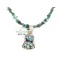 .925 Sterling Silver Navajo Certified Authentic Turquoise Pink Quartz Native American Necklace 15029-15794-5 .925 Sterling Silver Navajo Certified Authentic Turquoise Pink Quartz Native American Necklace 15029-15794-5