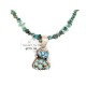 .925 Sterling Silver Navajo Certified Authentic Turquoise Pink Quartz Native American Necklace 15029-15794-5
