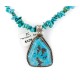 Certified Authentic .925 Sterling Silver Navajo Natural Turquoise Native American Necklace 15003-2-15222