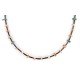 Certified Authentic Navajo .925 Sterling Silver Natural Turquoise Carnelian Native American Necklace Chain 750191