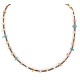 Certified Authentic Navajo .925 Sterling Silver Natural Turquoise Carnelian Native American Necklace Chain 750191