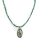 .925 Sterling Silver Certified Authentic Navajo Natural Turquoise Native American Necklace 15003-1-15338