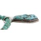 .925 Sterling Silver Certified Authentic Navajo Natural Turquoise Native American Necklace 5003-7-15222