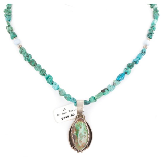 .925 Sterling Silver Certified Authentic Navajo Turquoise Opalite Native American Necklace 1490-16-15762-1 .925 Sterling Silver Certified Authentic Navajo Turquoise Opalite Native American Necklace 1490-16-15762-1