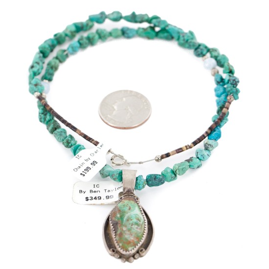 .925 Sterling Silver Certified Authentic Navajo Turquoise Opalite Native American Necklace 1490-16-15762-1 .925 Sterling Silver Certified Authentic Navajo Turquoise Opalite Native American Necklace 1490-16-15762-1