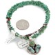 .925 Sterling Silver Certified Authentic Navajo Natural Turquoise Coral Native American Necklace 15040-23-790102