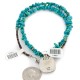 .925 Sterling Silver Navajo Certified Authentic Natural Turquoise Native American Necklace 14807-20-15222
