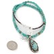 .925 Sterling Silver Certified Authentic Navajo Natural Turquoise Native American Necklace 15017-28-1577 .925 Sterling Silver Certified Authentic Navajo Natural Turquoise Native American Necklace 15017-28-1577