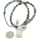 .925 Sterling Silver Certified Authentic Navajo Turquoise Coral Native American Necklace 14545-20-14949