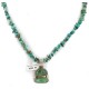 .925 Sterling Silver Certified Authentic Navajo Turquoise Native American Necklace 740111-15929-10
