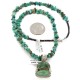 .925 Sterling Silver Certified Authentic Navajo Turquoise Native American Necklace 740111-15929-10