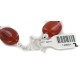 Certified Authentic Navajo Nickel Natural Carnelian Native American Bracelet 12931-2
