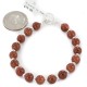 Certified Authentic Navajo Natural Goldstone Nickel Native American Bracelet 12933