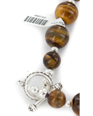 Certified Authentic Navajo Natural Tigers Eye Native American Necklace 25288