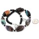 Navajo Nickel Black Onyx Dyed Amethyst and Quartz Agate Native American Necklace 25290 Navajo Nickel Black Onyx Dyed Amethyst and Quartz Agate Native American Necklace 25290