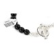 Navajo Nickel Black Onyx Dyed Amethyst and Quartz Agate Native American Necklace 25290 Navajo Nickel Black Onyx Dyed Amethyst and Quartz Agate Native American Necklace 25290