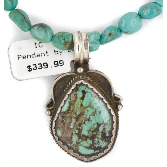 .925 Sterling Silver Certified Authentic Navajo Natural Mountain and Turquoise Amethyst Native American Necklace 15003-24-15762-2 .925 Sterling Silver Certified Authentic Navajo Natural Mountain and Turquoise Amethyst Native American Necklace 15003-24-15762-2