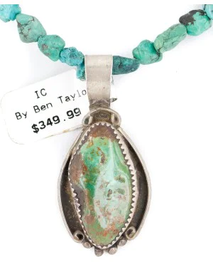 .925 Sterling Silver Navajo Turquoise Opalite Native American Necklace 1490-16-15762-1 .925 Sterling Silver Navajo Turquoise Opalite Native American Necklace 1490-16-15762-1