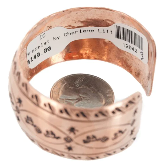 Handmade Horse Navajo Pure Copper Native American Bracelet 12942-3 Handmade Horse Navajo Pure Copper Native American Bracelet 12942-3